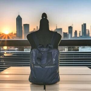 LeSportsac Coated Nylon Backpack Blue 12x13x3.5